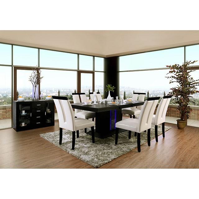 Evangeline Black/Beige Dining Table - Marjories Furniture (Las Vegas, NV)