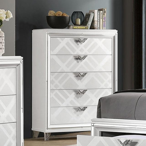 EMMELINE Chest, White - Marjories Furniture (Las Vegas, NV)