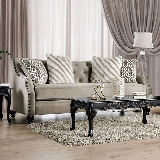 Ezrin Light Brown Sofa - Marjories Furniture (Las Vegas, NV)