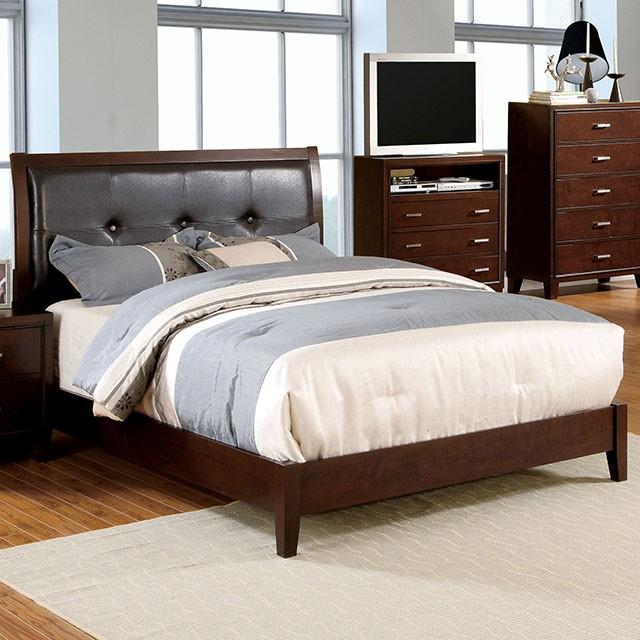Enrico Bed Brown, Grey, & Black - Marjories Furniture (Las Vegas, NV)