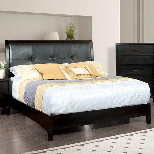 Enrico Full Queen Bed Brown, Black, & Cherry - Marjories Furniture (Las Vegas, NV)