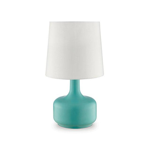 Farah Teal 17"H Matte Teal Table Lamp - Marjories Furniture (Las Vegas, NV)
