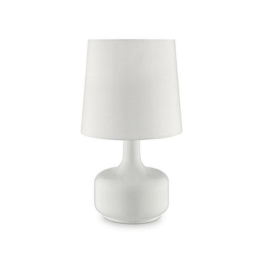 Farah White 17"H Glossy White Table Lamp - Marjories Furniture (Las Vegas, NV)