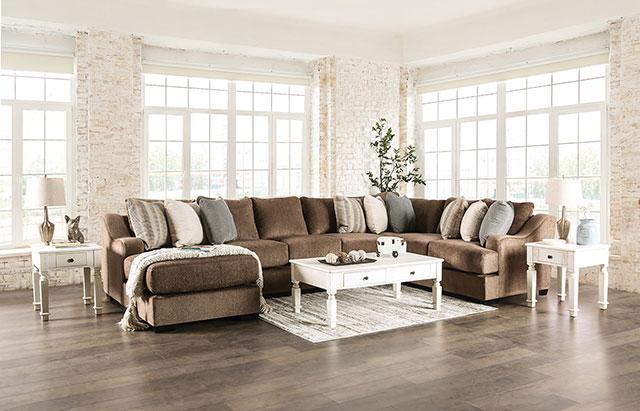 FARRINGDON Sectional, Brown - Marjories Furniture (Las Vegas, NV)