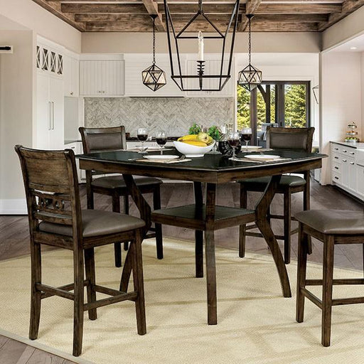 Flick Rustic Oak Counter Ht. Table - Marjories Furniture (Las Vegas, NV)