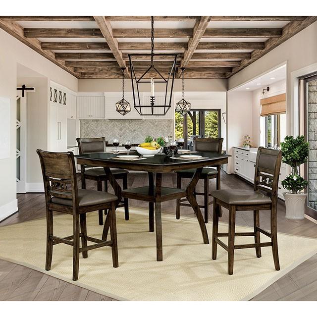 Flick Rustic Oak Counter Ht. Table - Marjories Furniture (Las Vegas, NV)