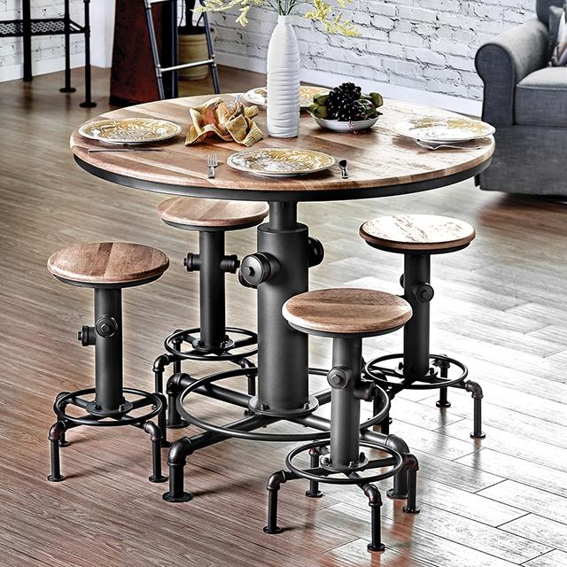 Foskey 5 Pc Counter Ht Table Set - Marjories Furniture (Las Vegas, NV)