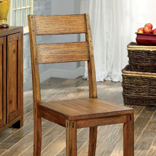 FRONTIER Dark Oak Side Chair (2/CTN) - Marjories Furniture (Las Vegas, NV)