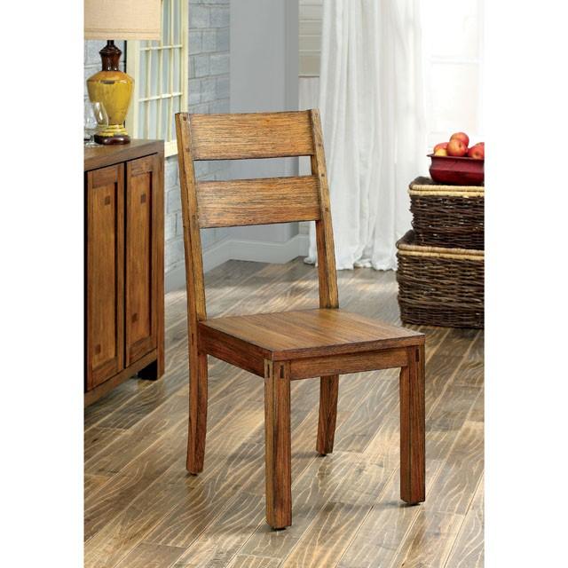 FRONTIER Dark Oak Side Chair (2/CTN) - Marjories Furniture (Las Vegas, NV)