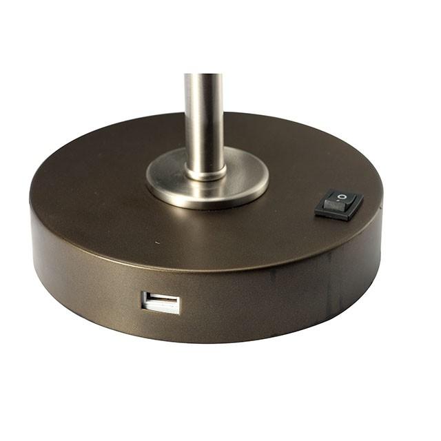 Gail Stain Nickel Table Lamp - Marjories Furniture (Las Vegas, NV)