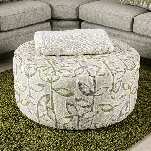 GARDNER Ottoman, Gray/Green - Marjories Furniture (Las Vegas, NV)