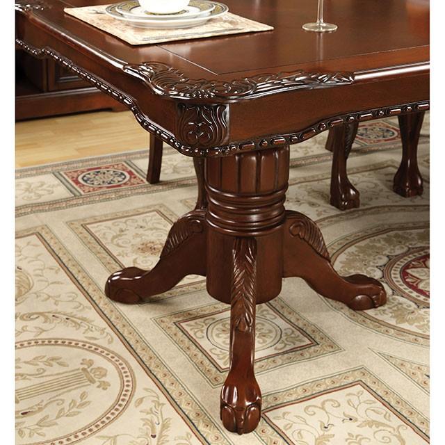 GEORGETOWN Antique Cherry Dining Table w/ Double Pedestals - Marjories Furniture (Las Vegas, NV)