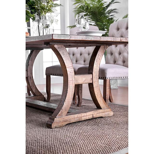 GIANNA Rustic Oak 77" Dining Table - Marjories Furniture (Las Vegas, NV)