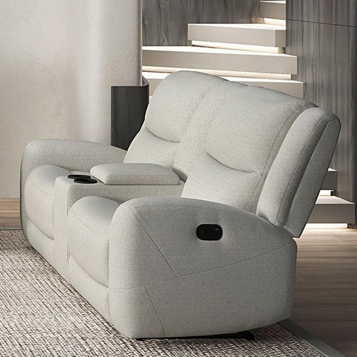Giraldus Manual Recliner Loveseat w/ Console - Marjories Furniture (Las Vegas, NV)