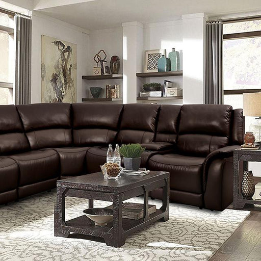GORGIUS Power Sectional, Espresso - Marjories Furniture (Las Vegas, NV)