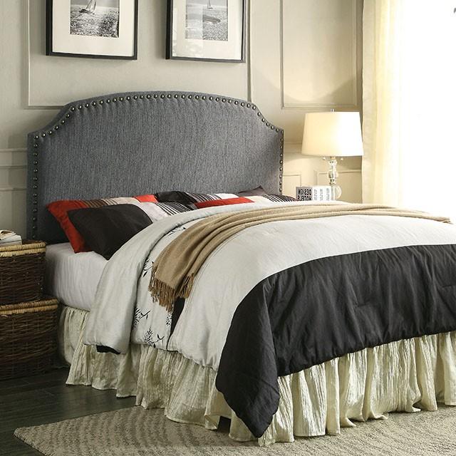 HASSELT King Size H/B, Gray -K/D Leg - Marjories Furniture (Las Vegas, NV)