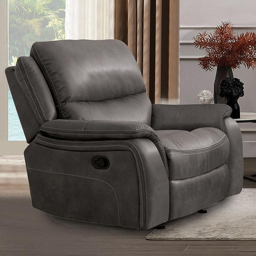 HENRICUS Glider Recliner, Dark Gray - Marjories Furniture (Las Vegas, NV)