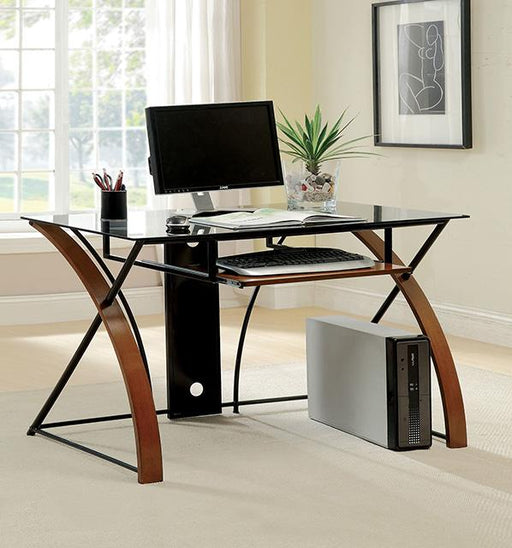 Baden Oak/Black Accent Desk - Marjories Furniture (Las Vegas, NV)
