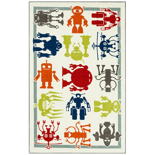 BARON 5' X 8', Area Rug, Robots, Multi/Ivory - Marjories Furniture (Las Vegas, NV)