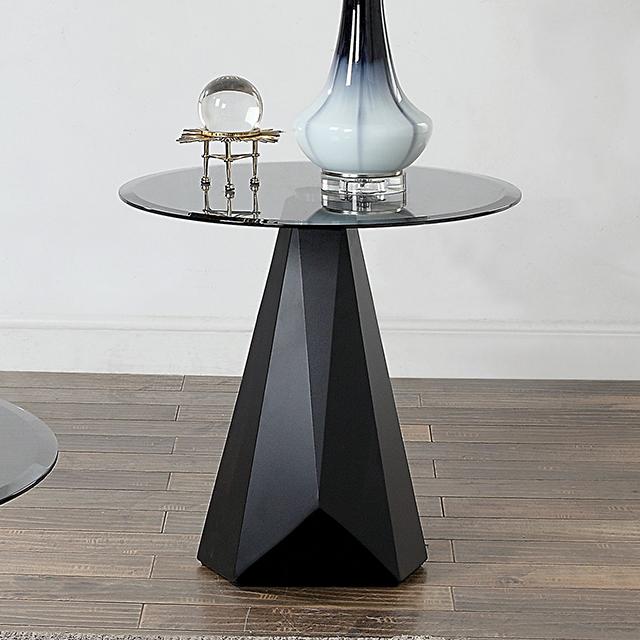 BISHOP End Table, Black/Gray - Marjories Furniture (Las Vegas, NV)