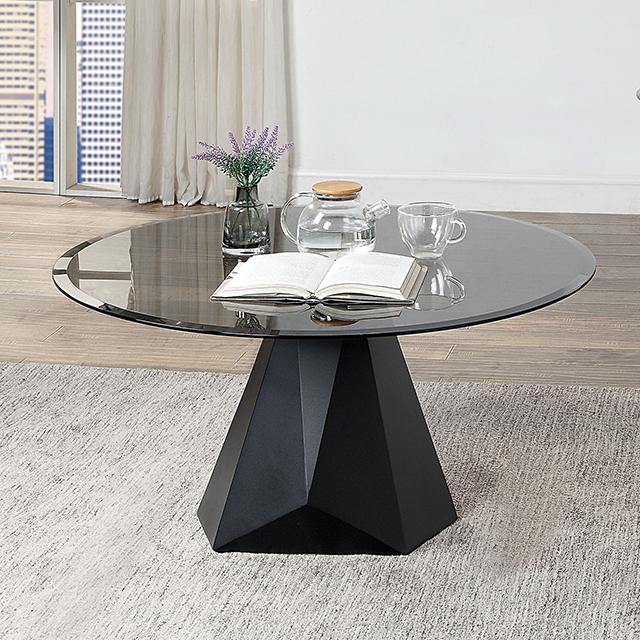 BISHOP Coffee Table, Black/Gray - Marjories Furniture (Las Vegas, NV)