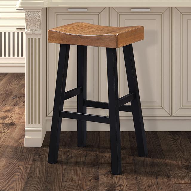 Biasca 29" Stool (2/CTN) White, Brown, & Black - Marjories Furniture (Las Vegas, NV)
