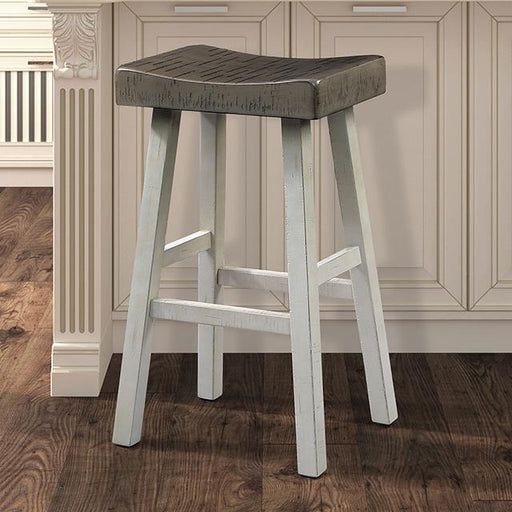 Biasca 29" Stool (2/CTN) White, Brown, & Black - Marjories Furniture (Las Vegas, NV)