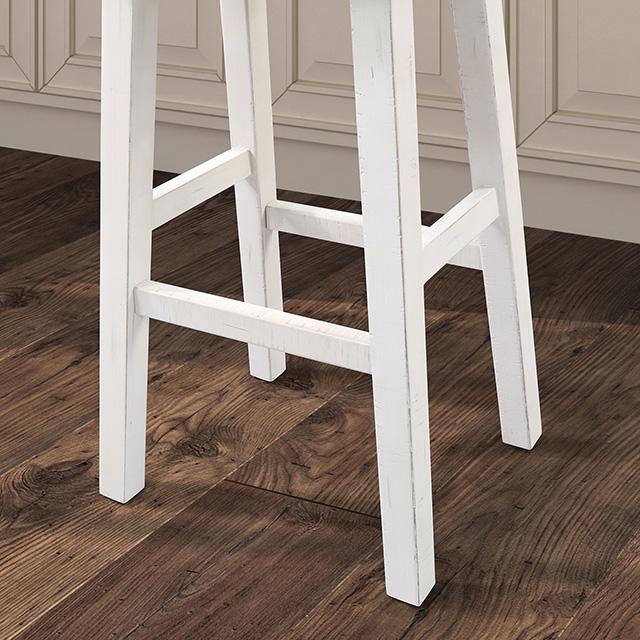 Biasca 24" Stool (2/CTN) White, Brown, & Black - Marjories Furniture (Las Vegas, NV)