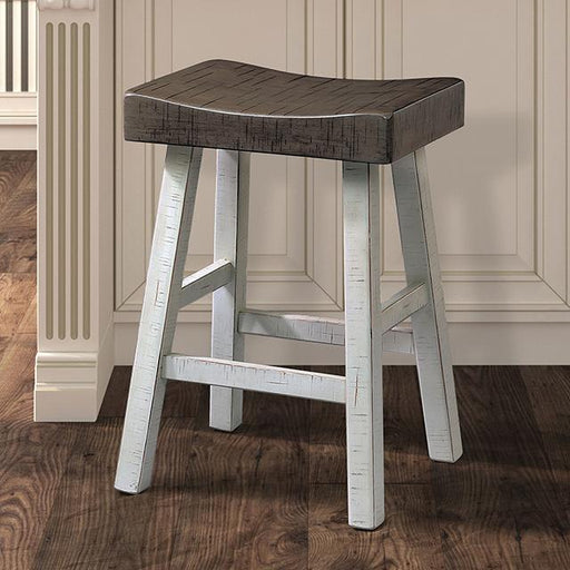 Biasca 24" Stool (2/CTN) White, Brown, & Black - Marjories Furniture (Las Vegas, NV)