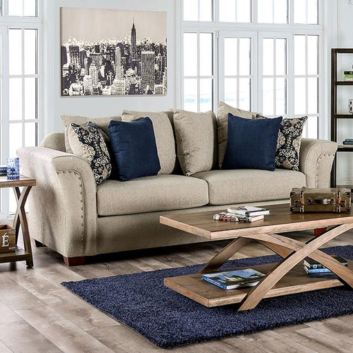 BELSIZE Sofa, Beige/Navy - Marjories Furniture (Las Vegas, NV)