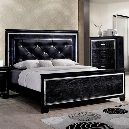 BELLANOVA Black Cal.King, E.King, & Queen Bed - Marjories Furniture (Las Vegas, NV)