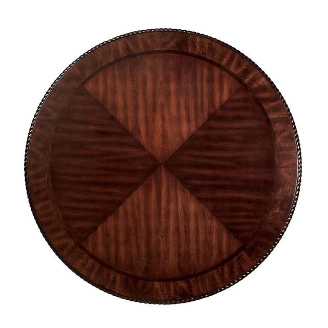 Bellagio Brown Cherry Round Dining Table - Marjories Furniture (Las Vegas, NV)