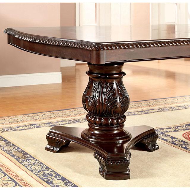 Bellagio Brown Cherry Dining Table w/ 2 Leaves - Marjories Furniture (Las Vegas, NV)