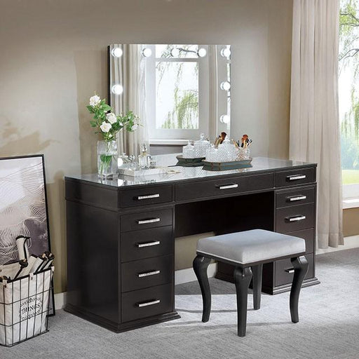 VALENTINA Vanity Set, Gray - Marjories Furniture (Las Vegas, NV)