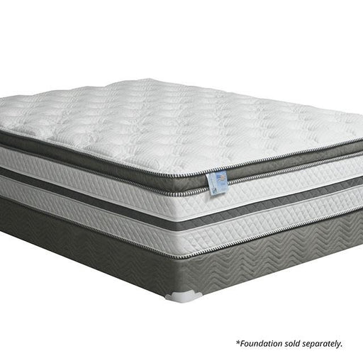SIDDALEE White/Gray 16" Euro Pillow Top Mattress, E.King - Marjories Furniture (Las Vegas, NV)