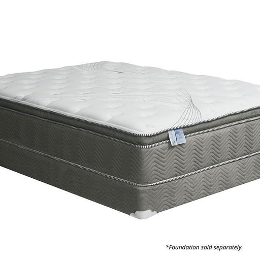 STORMIN White/Gray 13" Euro Pillow Top Mattress, E.King - Marjories Furniture (Las Vegas, NV)