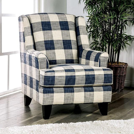 Nash Ivory Chair, Checkered - Marjories Furniture (Las Vegas, NV)