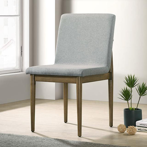 ST GALLEN Side Chair (2/CTN), Natural Tone/Light Gray - Marjories Furniture (Las Vegas, NV)