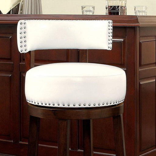 SHIRLEY Dark Oak/White 24" Bar Stool - Marjories Furniture (Las Vegas, NV)