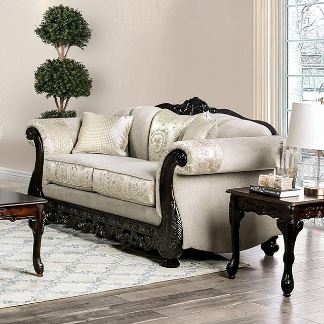 Newdale Ivory Love Seat - Marjories Furniture (Las Vegas, NV)