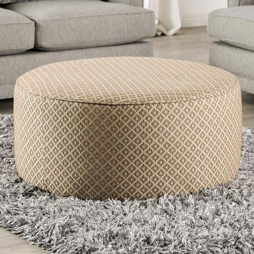 STEPHNEY Ottoman, Gray/Gold - Marjories Furniture (Las Vegas, NV)