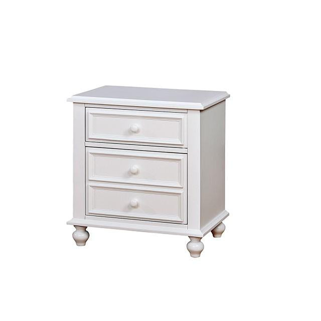 OLIVIA White Night Stand - Marjories Furniture (Las Vegas, NV)