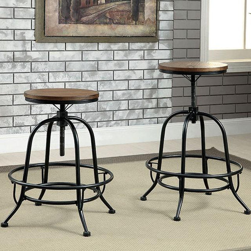 SILVIA I Medium Oak Counter Ht. Stool (2/CTN) - Marjories Furniture (Las Vegas, NV)
