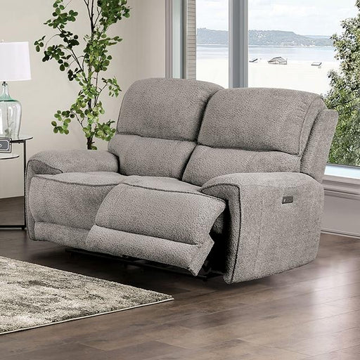 MORCOTE Power Loveseat, Light Gray - Marjories Furniture (Las Vegas, NV)