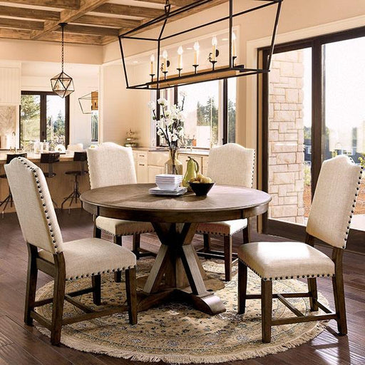 Julia Light Oak Round Dining Table - Marjories Furniture (Las Vegas, NV)