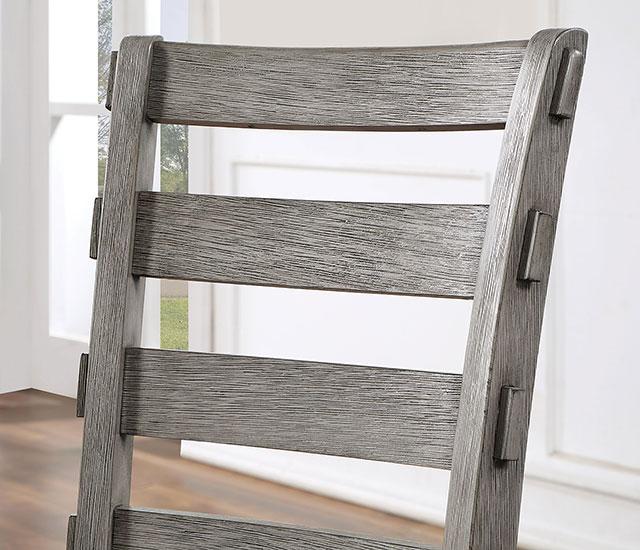 LAQUILA Side Chair (2/CTN), Gray - Marjories Furniture (Las Vegas, NV)