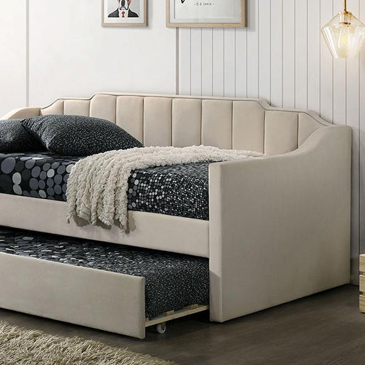 KOSMO Twin Daybed, Beige - Marjories Furniture (Las Vegas, NV)