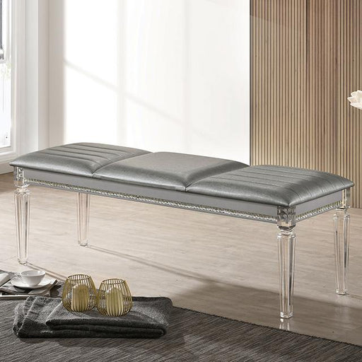 MADDIE Bench, Silver - Marjories Furniture (Las Vegas, NV)