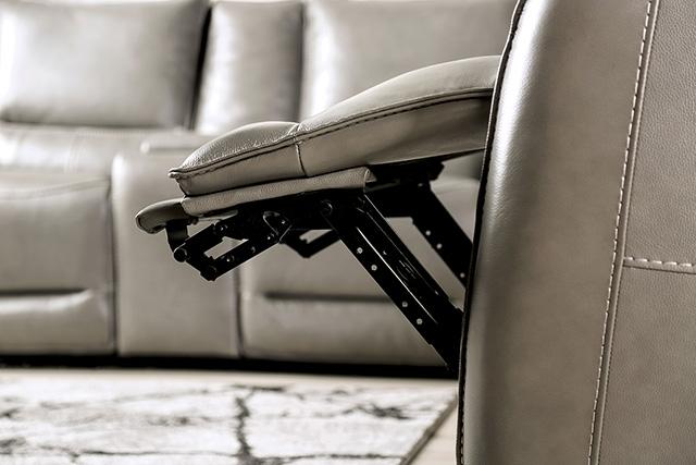 PHINEAS Power Loveseat, Gray - Marjories Furniture (Las Vegas, NV)