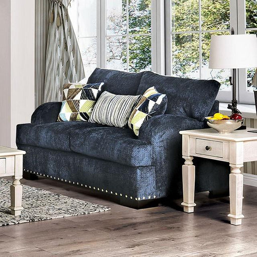 Jayda Navy Love Seat - Marjories Furniture (Las Vegas, NV)